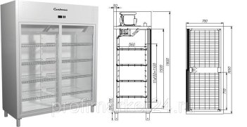 Шкаф холодильный Carboma R1400К (купе)