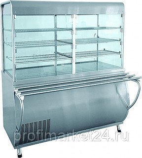 Прилавок-витрина холодильный Abat ПВВ(Н)-70М-С-ОК