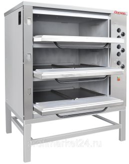 Печь хлебопекарная Восход ХПЭ-750/3 (нерж., в обреш., В708)