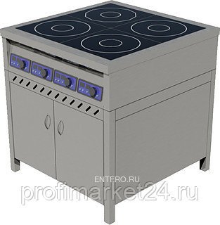 Плита индукционная ЦМИ ПИ-4 закрытая, двери-купе