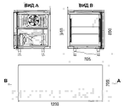 Стол морозильный Polair TB2GN-G