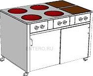 Плита комбинированная Heidebrenner ETK-I-FW 742618