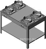 Плита газовая Вулкан KSB04 8158 WOK