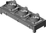 Плита газовая Вулкан KSB03 8081 WOK
