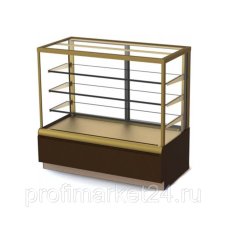 Витрина кондитерская KAYMAN K-ВК-1300 квадро бронза