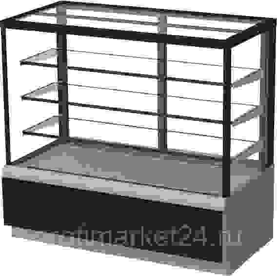 Витрина кондитерская KAYMAN K-ВК-900 люкс квадро серебро