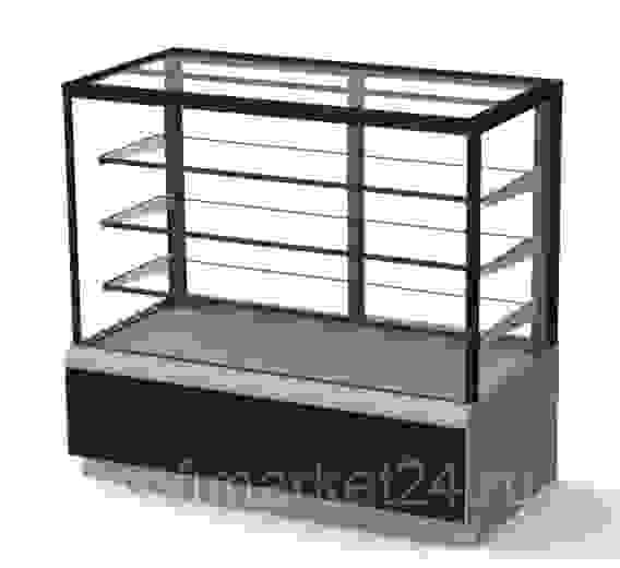 Витрина кондитерская KAYMAN K-ВК-1300 люкс квадро серебро