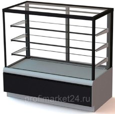 Витрина кондитерская KAYMAN K-ВК-1300 квадро серебро