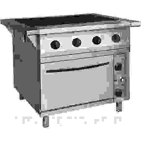 Плита электрическая 4-х конф. с жар. шкафом ПЭП-0,48-ДШ-Н-01 (корпус нерж.)(840(1050)х850х860мм)