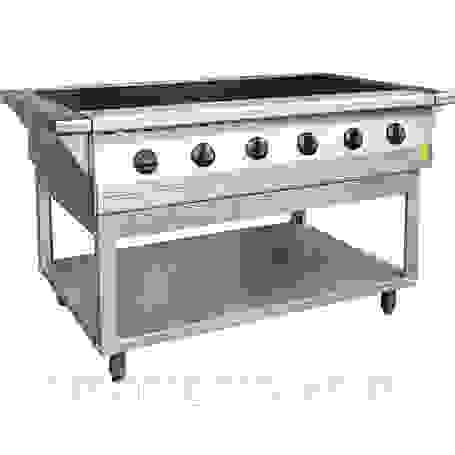 Плита электрическая 6-ти конф. без жар. шкафа ПЭП-0,72-Н-01(корпус нерж.)(1265(1475)х850х860(880)мм)