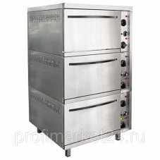 Шкаф жарочный 3-х секционный ШЭЖП-3, лицо нерж, 840х840(895)х1500(1520) мм