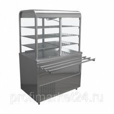 Стол охлаждаемый с витриной Лира-Профи Эко СОЭП-В/ЛПЭ-1500 (1500х705(1030)х1700(1720)мм,оцинк.сталь