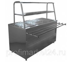 Мармит 2-х блюд паровой 7 гастр. Лира-Профи МЭП-2Б-П/ЛП-1500 (1500х705(1030)х1462(1482) мм, 220В)2кВт