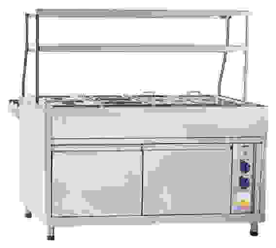 Мармит 2-х блюд ЭМК-70КМШ паровой с тепловым шкафом