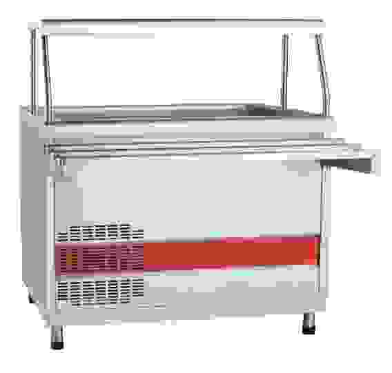 Прилавок-витрина Abat ПВВ(Н)-70КМ-02-НШ кашированный