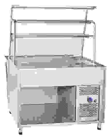 Прилавок-витрина холодильная Abat ПВВ(Н)-70Т-НШ кашированный дуб