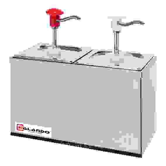 Дозатор для соусов с 2 помпами и 2 гастроемкостями GN1/6*200 мм Kalando KD002 2 set