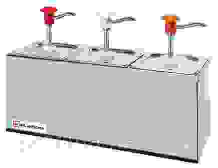 Дозатор для соусов с 3 помпами и 3 гастроемкостями GN1/6*200 мм Kalando KD002 3 set
