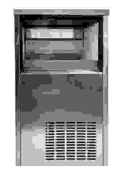 Льдогенератор кубикового льда 50 кг/сут со стальный чёрным матовым корпусом Koreco AZ 50/25 CUBE BLACK