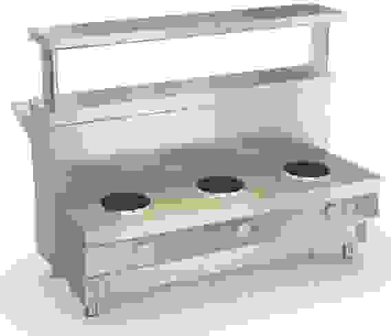 Ривьера - мармит 1-х блюд 3-х конф. М1-3.1500-02-О