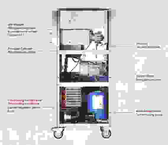 Фризер для мягкого мороженого, помпа, ночное хранение, 3 рожка, 2 емкости 12,5 л Space 6248A