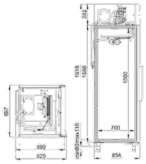 Шкаф холодильный POLAIR CM107-S