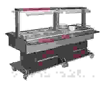 Салат бар охлаждаемый (Прилавок-витрина охлаждаемый передвижной) Rada ПВОП-11/7Н