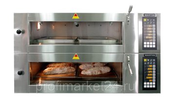 Печь статическая 1-камерная с подом 66*86,5 см с парогенератором (подключение к воде) Kocateq EBO 64x2 ST1 P2