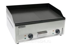 Жарочная поверхность электрическая ребристая/плоская 60*36 см с 2 тефлонированными зонами нагрева Kocateq GH60