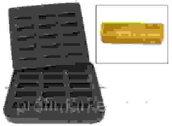 Форма для 15 прямоугольных тарталеток 90*30 мм для тарталетницы DHTartmatic Kocateq DH Tartmatic Plate 42