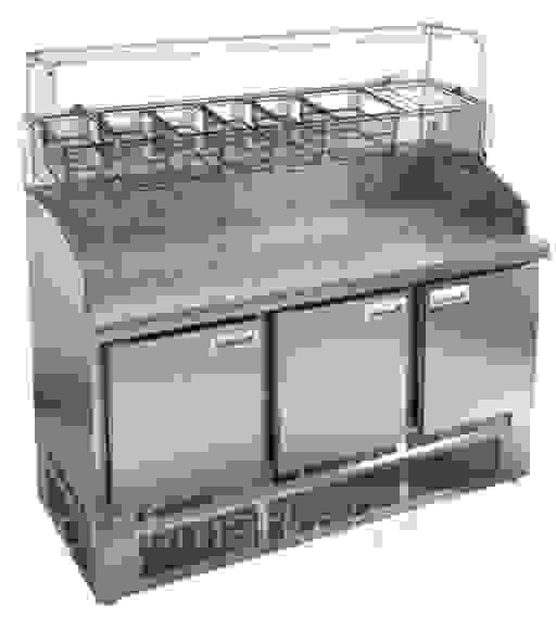 Стол для пиццы HICOLD PZE3-111/GN (1/6H) камень