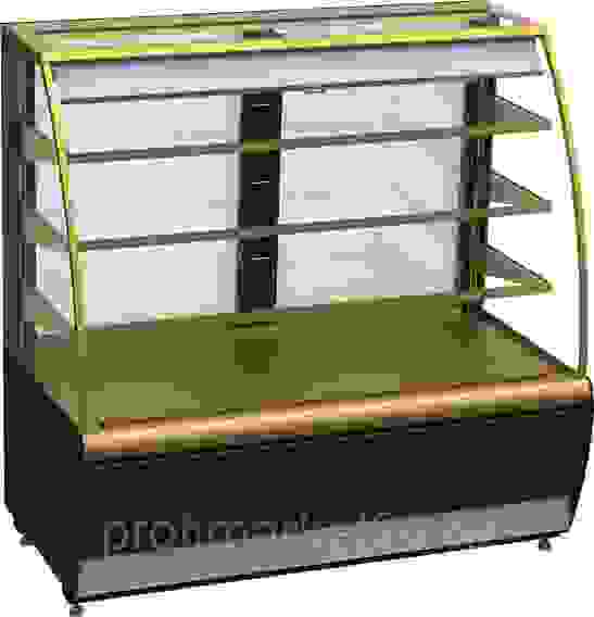 Витрина кондитерская Kayman K-ВК-1300 Открытая Бронза