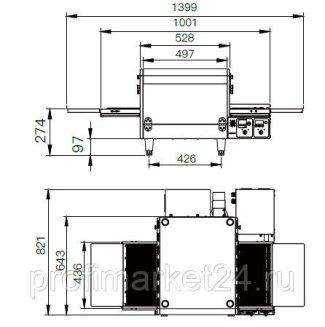Печь конвейерная с шириной конвейера 43 см Kocateq EPCV6.7/43