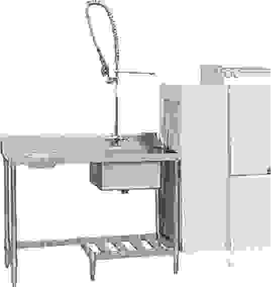 Стол с мойкой и душем к посудомоечной машине для установки слева Kocateq WD2APSXleft