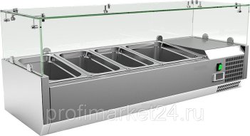 Холодильная витрина для ингредиентов Hurakan HKN-VRX1200/380