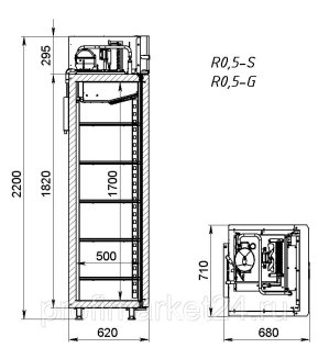 Шкаф холодильный ARKTO F0,5-S (-18 С)
