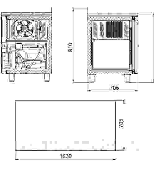 Стол морозильный POLAIR TB3GN-GC