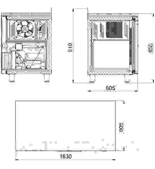 Стол холодильный POLAIR TM3-GC
