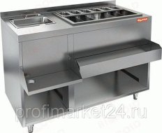 Коктейльная барная станция закрытая Hicold НБМКС-12/6БПК (без ящиков)