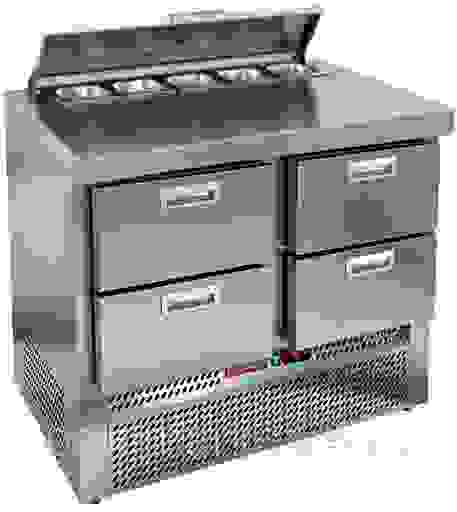 Стол для салатов Hicold SLE2-22GN (1/6) О с крышкой