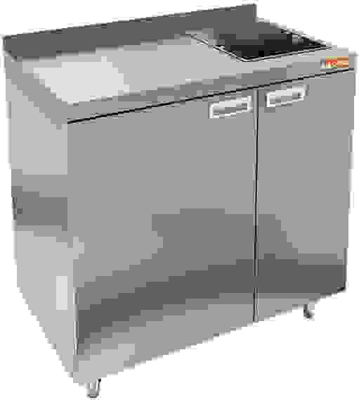 Стол для кофемашин с отверстием и бортом Hicold НБМКМО-8/6Б