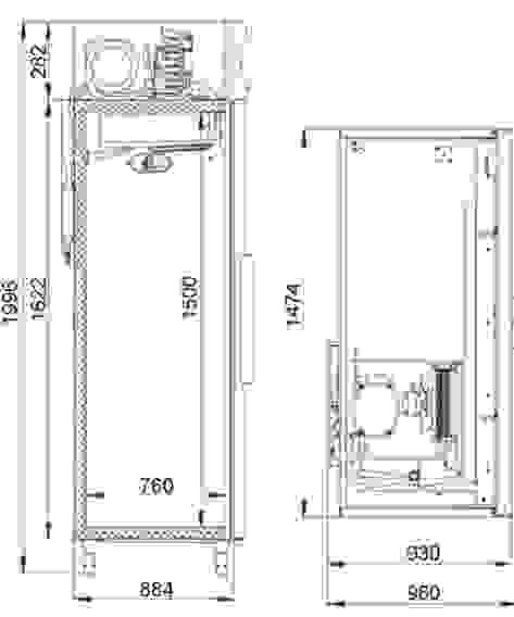 Морозильный шкаф POLAIR DВ114-S без канапе