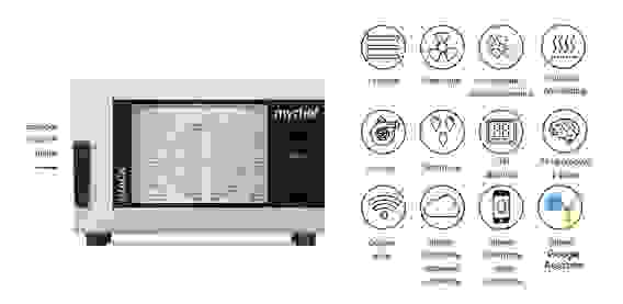 Пароконвектомат GN1/1, 40 программ, без WiFi Distform Mychef Snack 4 GN 1/1, right opening (KCE4100D)