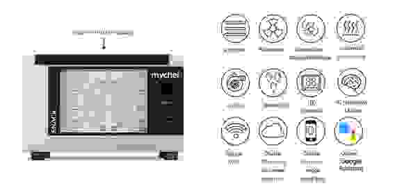 Пароконвектомат GN1/1, 40 программ, без WiFi Distform Mychef Snack 4 GN 1/1, top opening (KCE4100A)