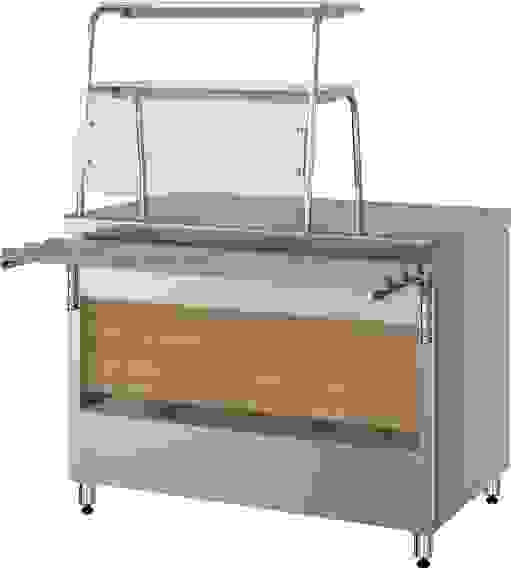 Прилавок нейтральный Марихолодмаш ПНП15 с полками