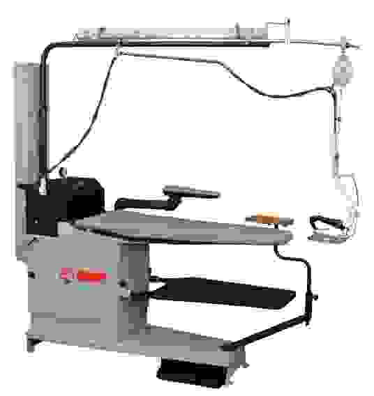 Стол гладильный PONY GENUS-S фикс. выс., GFV, доп. пов. с нагр F.3R, осв.+рельс+под. (11,16,21)