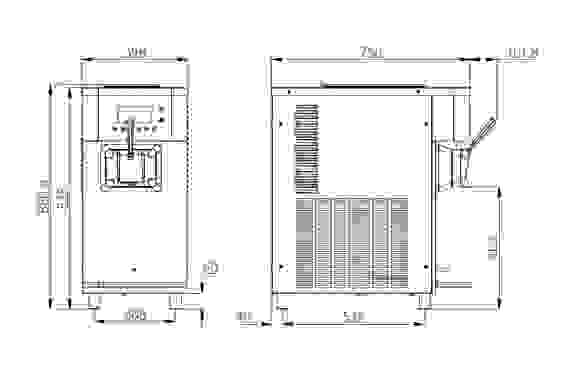 ФРИЗЕР ДЛЯ МОРОЖЕНОГО GELPROM GP100PRO-AP-SP, ПАСТЕРИЗАЦИЯ, ПОМПА