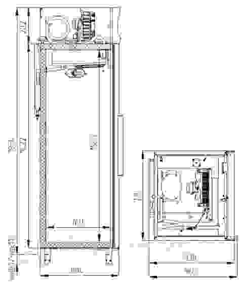 ШКАФ МОРОЗ.С ГЛУХ.ДВЕРЬЮ POLAIR CB107-S