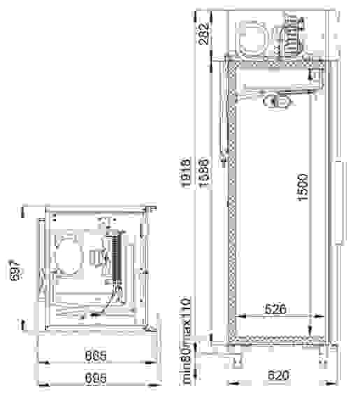 ШКАФ ХОЛОДИЛЬНЫЙ POLAIR CM105-S