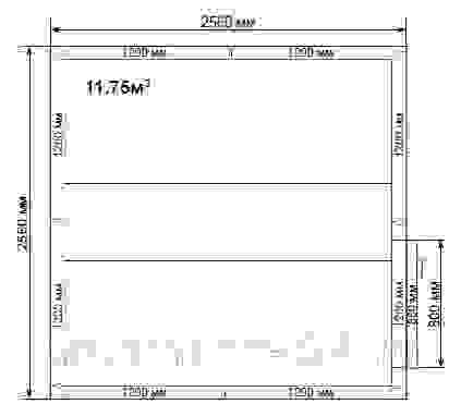 КАМЕРА 80ММ POLAIR КХН-11,75 2560Х2560Х2200